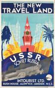 A poster advertising travel to Soviet Russia with the Russian travel agency 'Intourist' (Max Litvak) - Muzeo.com
