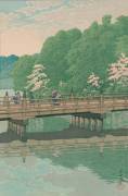 Benkei Bridge at Akasaka (Hasui Kawase) - Muzeo.com