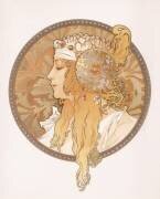 Byzantine head of a blond maiden (Alfons Mucha) - Muzeo.com