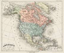 Cartographic map of the United States of America, Canada and Mexico (Arthème Fayard) - Muzeo.com