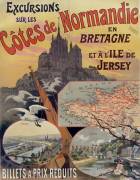 Chemins de fer de l'Ouest. Excursions sur les Côtes de Normandie, en Bretagne et à l'Ile de Jersey (anonymous) - Muzeo.com