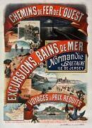 Chemins de fer de l'Ouest, excursions, bains de mer. (Nerme E.) - Muzeo.com