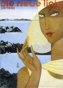 Femme devant la cote scandinave (Otto Arpke) - Muzeo.com