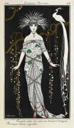 Grande robe du soir en brocart d'argent (George Barbier) - Muzeo.com