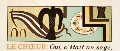 Graphic illustration from Prométhée Enchaîné by Aeschylus (François-Louis Schmied) - Muzeo.com