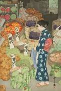 Greengrocery at Nezu (Nezu shojiki yaoya) (Hiroshi Yoshida) - Muzeo.com