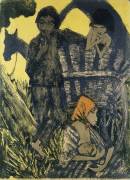 Gypsy Family on a Wagon (Otto Mueller) - Muzeo.com