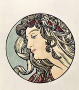 Head of a Woman (Alfons Mucha) - Muzeo.com