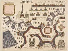Imagerie d'Epinal: jeu de construction: la Tour Eiffel (anonymous) - Muzeo.com