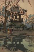 In a Temple Yard (Hiroshi Yoshida) - Muzeo.com