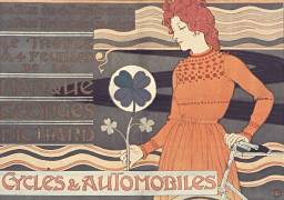 Le Trèfle à quatre feuilles de la marque Georges Richard. Cycles et automobiles. (Eugène Grasset) - Muzeo.com