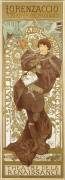 Lorenzaccio, depicting the standing figure of Sarah Bernhardt in the role (Alfons Mucha) - Muzeo.com