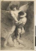 Lutte de Jacob avec l'ange (Léon Bonnat) - Muzeo.com
