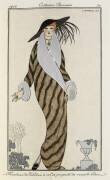 Manteau de Liberline à col et poignets de renard blanc (George Barbier) - Muzeo.com