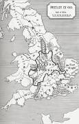 Map of Britain in 640 (English School) - Muzeo.com