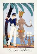 Marin avec Indienne des îles indiennes occidentales (George Barbier) - Muzeo.com