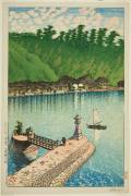 Mihogaseki Beach in Izumo Province (Izumo Mihogaseki), from the series 