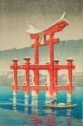 Miyajima in Snow (Hasui Kawase) - Muzeo.com