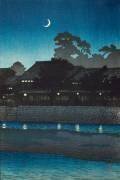 Nagare Pleasure Quarter, Kanazawa (Hasui Kawase) - Muzeo.com