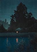 Omiya in the Rain, 1930 (Hasui Kawase) - Muzeo.com