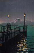 Pier at Otaru (Hasui Kawase) - Muzeo.com