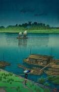 Pluie de début d'été, Arakawa (Samidare (Arakawa)) (Hasui Kawase) - Muzeo.com