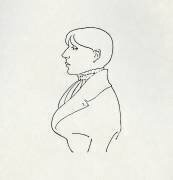 Portrait of the artist in outline (Aubrey Beardsley) - Muzeo.com