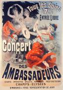 Poster advertising the Concert des Ambassadeurs (Jules Chéret) - Muzeo.com
