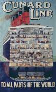 Poster advertising the 'Cunard Line' (English School) - Muzeo.com