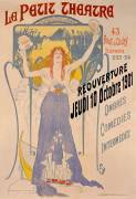 Poster advertising the Reopening on 10 October of Le Petit Theatre (Paul Balluriau) - Muzeo.com