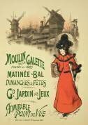 Reproduction of a poster advertising the 'Moulin de la Galette' matinee ball (Roedel) - Muzeo.com