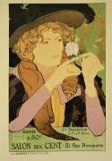 Reproduction of a poster advertising the '5th Exhibition of the Salon des Cents' (Georges de Feure) - Muzeo.com