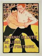 Reproduction of a poster advertising a wrestling tournament (Armand Rossenfosse) - Muzeo.com