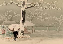 Snow at Sumida river (Kiyochika Kobayashi) - Muzeo.com