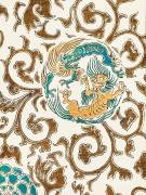 Spirit and floral motif illustration from Bijutsu Sekai (Watanabe Seitei) - Muzeo.com