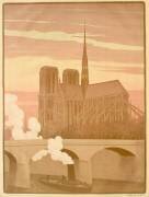 The Apse of Notre Dame de Paris Seen from the Seine (Paul Berthon) - Muzeo.com
