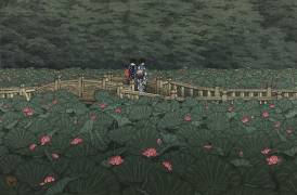 The Benten Lake in Shiba, August 1929 (Hasui Kawase) - Muzeo.com