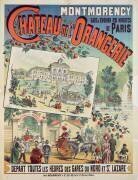 Travel poster advertising trips by train from Paris to the 'Chateau de l'Orangerie' at Montmorency (French School) - Muzeo.com
