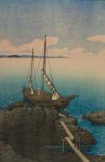 Un bateau chargé de maçonnerie, province d'Awa (Ishizumu fune [Boshu]), de la série 