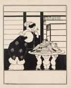 Woman in a Bookshop (Aubrey Beardsley) - Muzeo.com