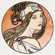 Woman with a Headscarf (Alfons Mucha) - Muzeo.com