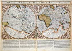 Double Hemisphere World Map (Gérard Mercator) - Muzeo.com