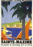 Sainte-Maxime, winter and summer beaches (Roger Broders) - Muzeo.com